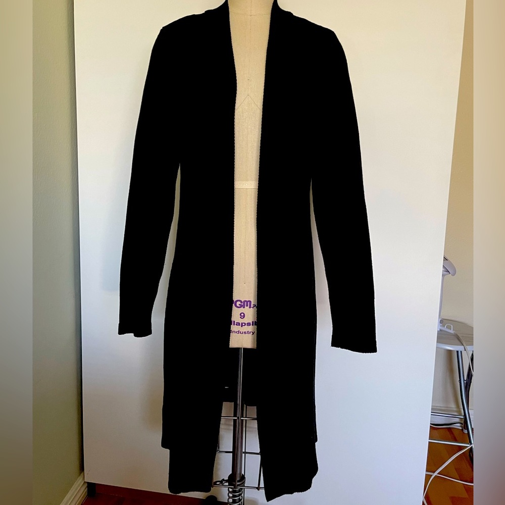 INC. black long duster modal cotton blend / Size M